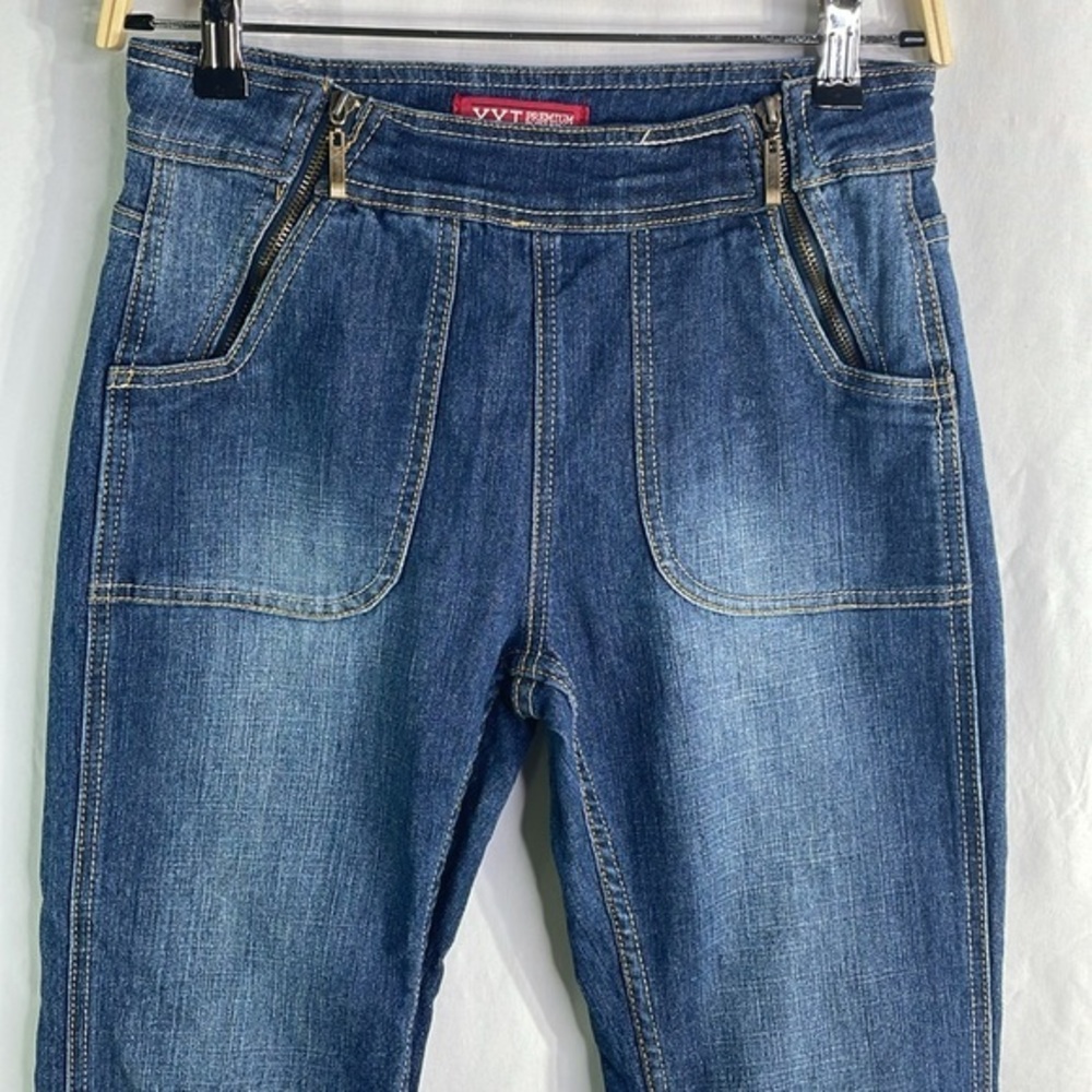 XXI Premium Denim double front zip wide leg jeans